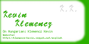 kevin klemencz business card